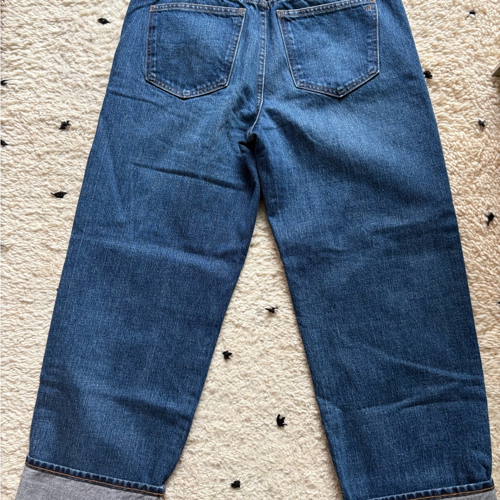 Madewell Low Slung Straight Denim Jeans with Cuff - Picture 7 of 7